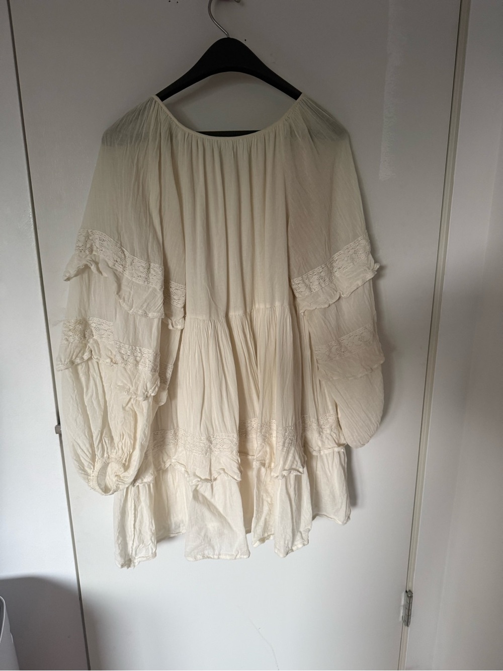 Spell Cream Boho Tiered Mini Dress- Magnolia Mini Dress - Picture 8 of 8